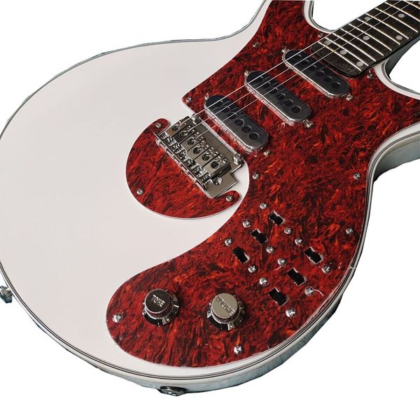 

customization classic style, white red tortoise shell guard electric guitar