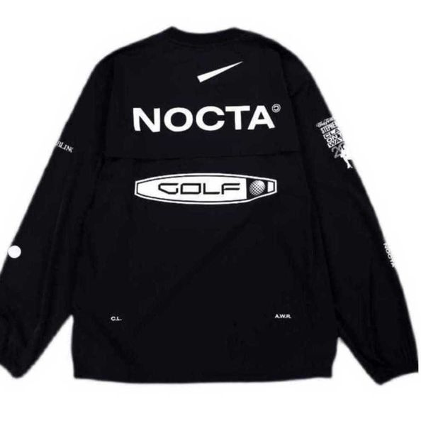 

mens hoodies us version nocta golf co branded draw breathable quick drying leisure sports t-shirt long fashion brand, Black