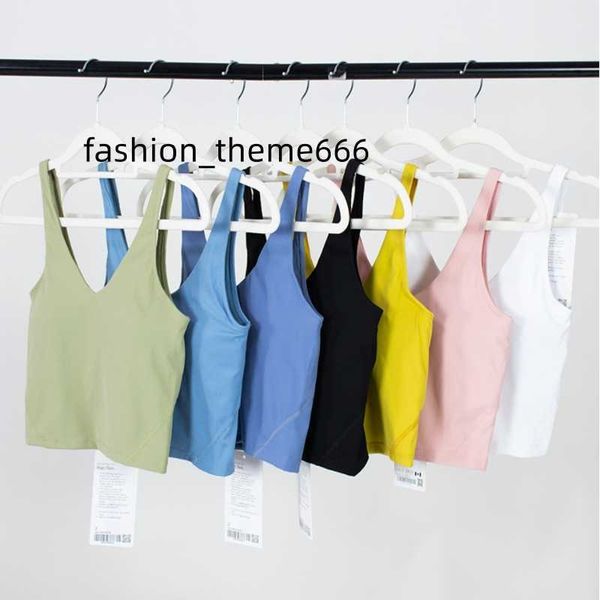 

lu-088 women sports yoga bra tank tight yoga vest with chest pad no buttery soft athletic fitness clothe custom, Black