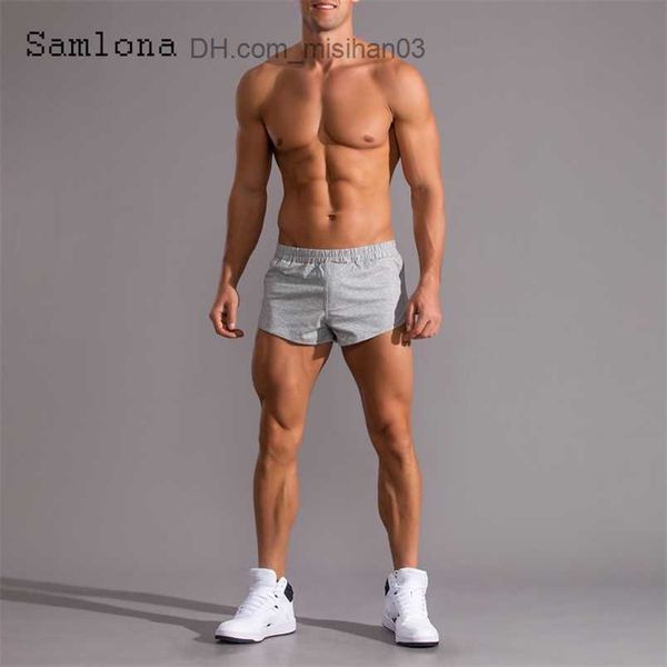 

men's shorts samlona plus size men leisure shorts summer ultrashorts elast wiast skinny shorts male casual beach short pants z230703, White;black