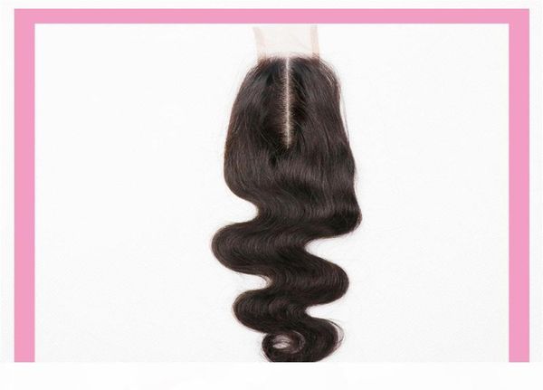 

brazilian virgin hair 2x6 lace closure middle part 26 natural color body wave closures hair products 820inch8210273, Black;brown