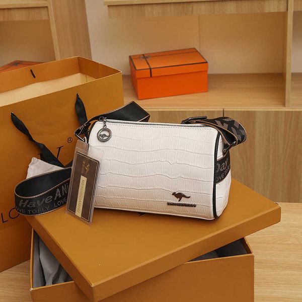 

new kangaroo bag women's leather soft face pillow bag temperament women's shoulder bag large capacity messenger bag new