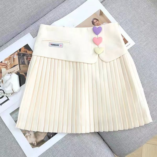

two piece dress kawaii harajuku charming pleated mini skirt ladies short college style korean fashion summer beach casual y2k clothes 230701, White