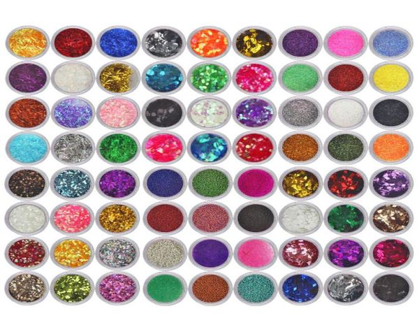 

20 styles choose 12jar nail art glitter pearl spangles chips shiny chips hearts rainbow color gems snow xm rhinestones manicure de2179275, Silver;gold