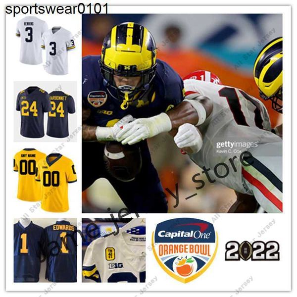 

ncaa michigan woerines football jersey 10 tom brady 12 cade mcnamara 16 denard robinson 21 desmond, Black