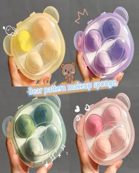 

4 piece with 1 sponge holder vegan 100 cruelty customized color private label box package four pieces beauty egg pink blende9123659