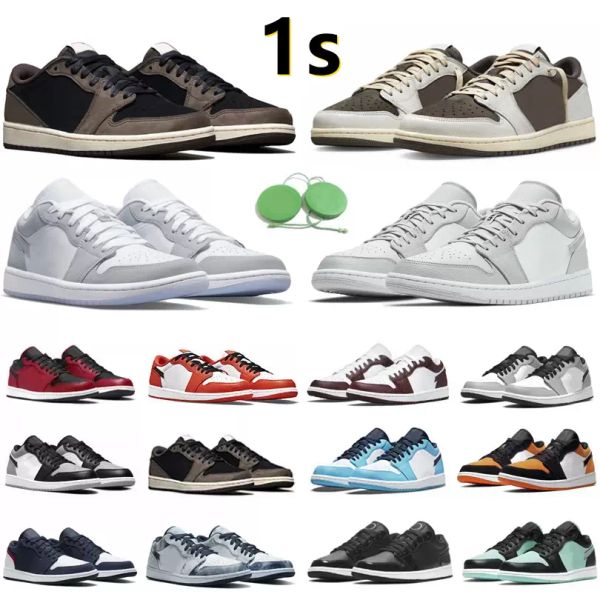 

jumpman 1 men women basketball shoes 1s triple white fragment low shadow designer university blue unc black bred toe light smoky grey mens s