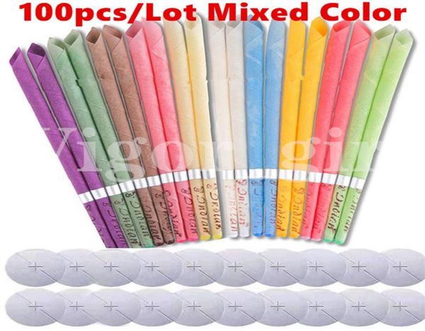

100pcslot mixed color ear wax cleaner ear care supply taper e ar candles fragrance candling ears candle9322659