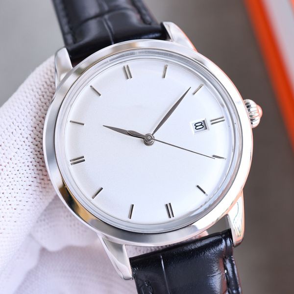

men's watch luxury designer watch 40mm high-quality watch white green dial automatic mechanical tw produced classic fashion watch, Slivery;brown