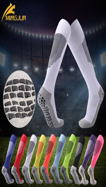 

professional football striped cotton socks kids soccer club nonslip compression high knee sports running long stocking sock1070146, Black