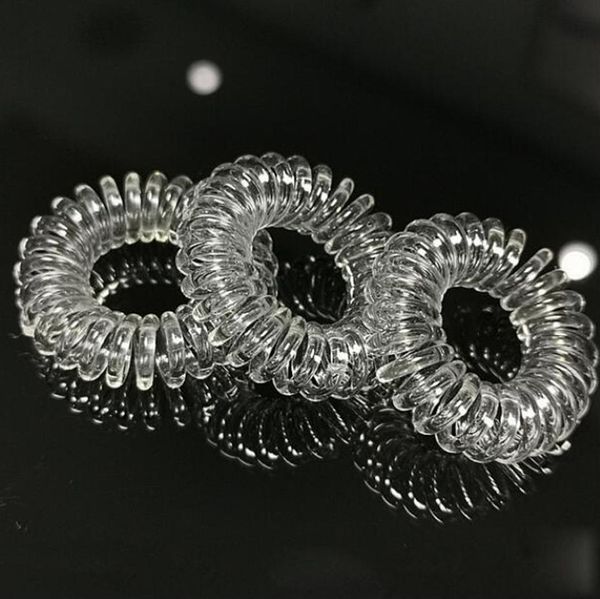 

mini black white colorful hair ropes telephone wire line cord traceless head rope spiral shape ties hair ring rubber band accessor8517406