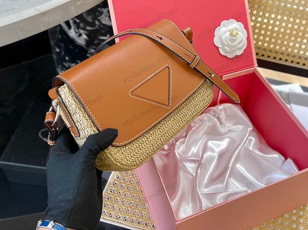 

designer bag women's fashion summer sungrass messenger bag vintage raffia woven small square bag single shoulder crossbody bag bagstyli