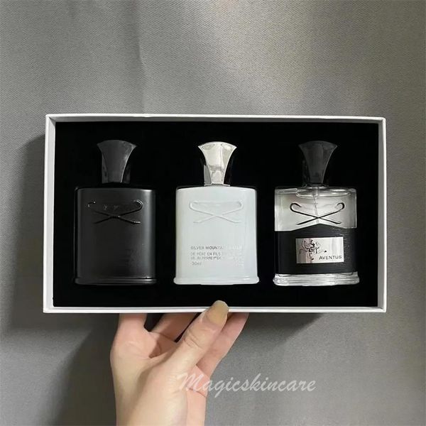 

men perfume 30ml*3 gift set aventus silver mountain water green irish tweed cologne for mens with good smell long lasting fragrance spray