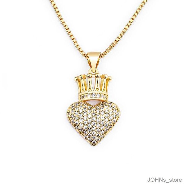 

pendant new creative design heart crown pendant handmade women charm necklace ornament novelty gifts jewelry r230703, Silver