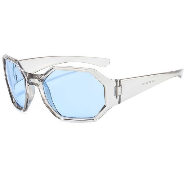 

rice nail place sunglasses gradient color 2023 new sunglasses for women trend anti-uv retro sunglasses f9i3, Blue