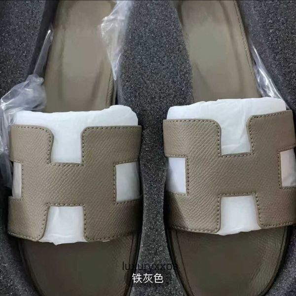 

beach oran sandal herm es slippers women h sandals summer flat heel leather sheepskin slipper large women's shoes dhin