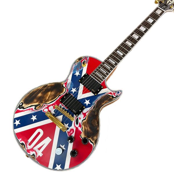 

old electric guitar, body, neck, rose wood fingerboard