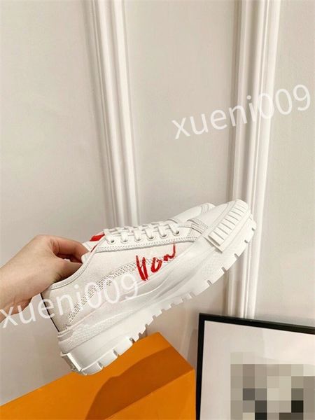 

2023 new designer casual shoes women sneakers rubber trainers genuine leather sneaker multicolor lace-up skate shoes size 35-41 dc220518, Black