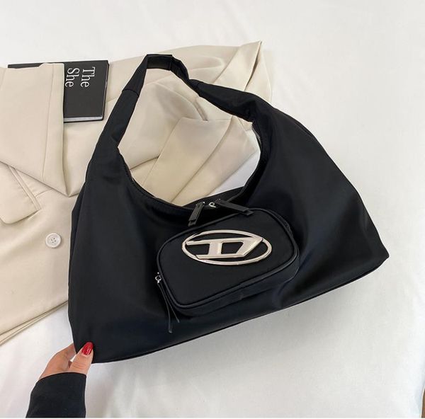 

dingdang bag 2023 nylon black new niche design personalized tote bag single shoulder crossbody handbag