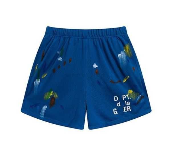 

designer shorts men galleryes shorts designer casual 100% cotton colorful ink-jet hand-painted classic printed mesh sports drawstring 106fzb, White;black