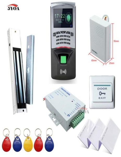 

fingerprint rfid access control system diy kit glass door gate opener set electronic magnetic lock id card power supply button7370241