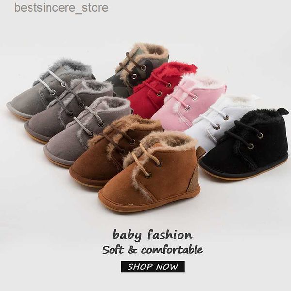 

new snow baby booties shoes baby boy girl shoes crib shoes winter warm cotton anti-slip sole newborn toddler first walkers shoes l230522