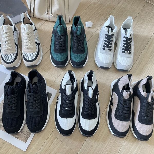 

2023 trend brand cycling footwear designer ccity sneakers shoes fashion ventilate casual sports shoes classic c double trainer knitted fabri