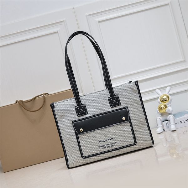 

designer luxury bags women large logo canvas freya leather pocket shopper tote bag handbags purse high quality