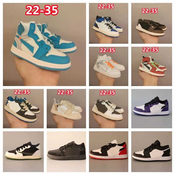 

new fashion fashion designer kids shoes jumpman 1s baby basketball climbing boy sneaker athletic rubber sneakers 1 chilid patchwork breathab, Black