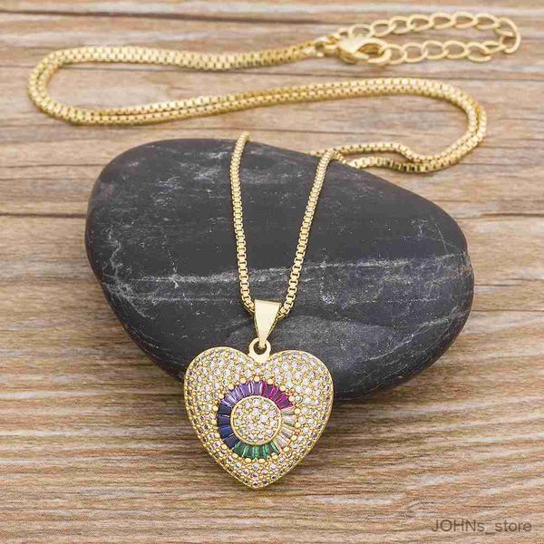 

pendant high copper crystal heart necklace women charm romantic jewelry pendant fine wedding gifts r230703, Silver