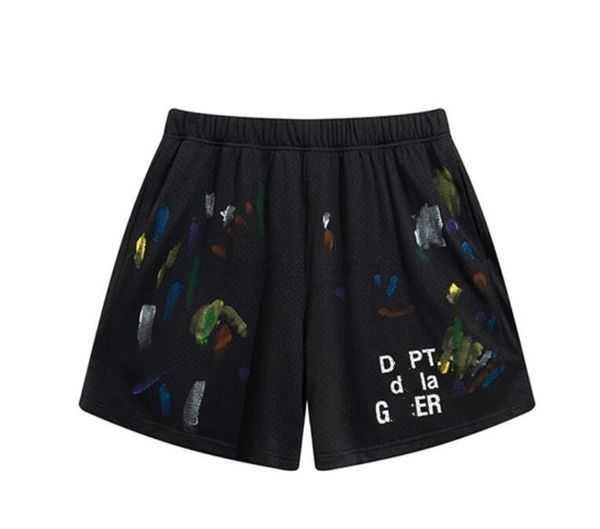 

designer shorts men galleryes shorts designer street corner colorful ink-jet hand-painted casual 100% cotton classic printed mesh drawstring, White;black