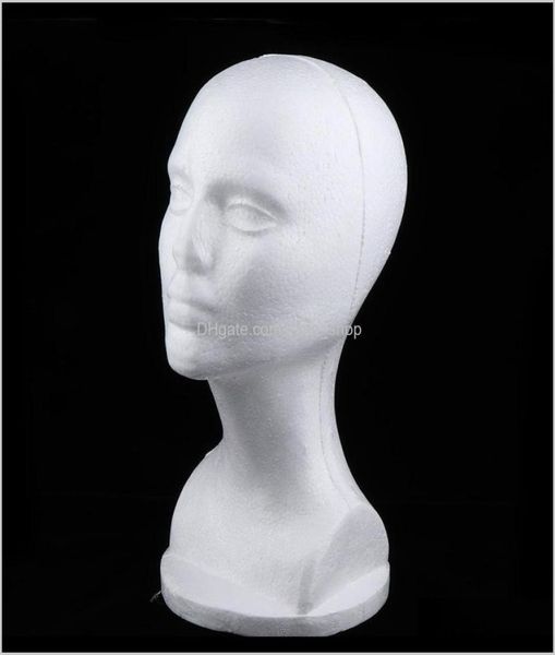 

heads 3x female foam mannequin head for wig making display stand hat holder white wqghw irfqn5566031