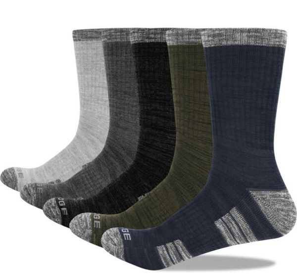 

yuedge men039s 5 pairs terry cushion cotton crew socks outdoor hiking walking backpacking trekking athletic sports socks 3845 1513692, Black