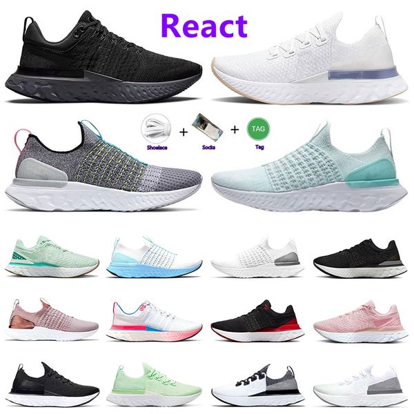 

designer react infinity run lightweight casual shoes womens trainers triple white black iron grey sail racer pink mens outdoor running shoe