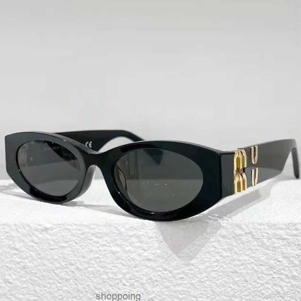 

miu sunglasses oval lenses uv400 radiation resistant personalized retro women's small frame glasses plate advanced beauty wholesale3cj0, White;black