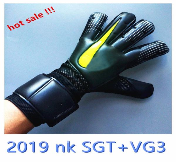 

nk sports gloves sgtvg3 breatherable goalkeeper gloves 4mm contact latex antiskid goalkeeper gloves luva de goleiro wholesal9537865, Black
