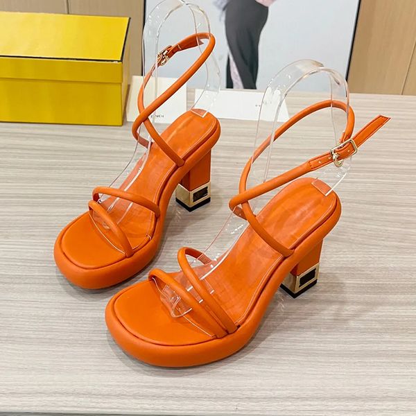 

chunky heels sandals sculpted high-heeled sandals high heels open toes thin double twisted bands ankle-strap lambskin leather sandal 9cm wom, Black