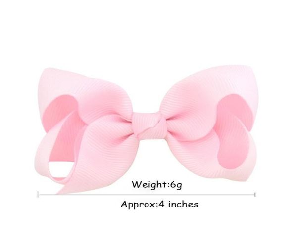 

60 pcs 4 inch handmade bow hair clips grosgrain ribbon barrettes solid color alligator clip hair accessories for little teen todd2744107, Slivery;white