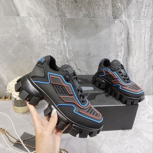 

designer luxury brand men women casual shoes track white black sneakers leather trainer nylon 0702