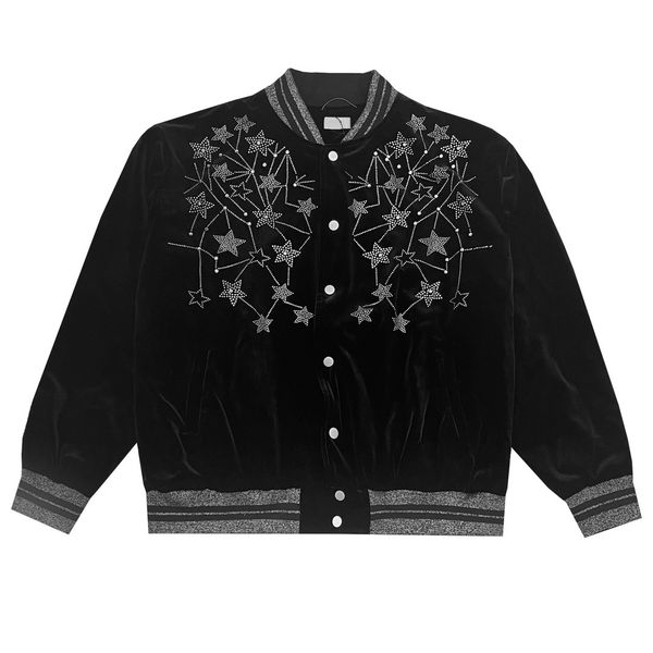 

women's coat designer mantianxing diamond velvet jacket baseball uniform fashionable winter coat warm temperament, Black;brown