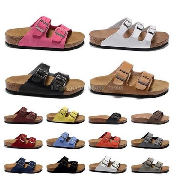 

boston clog designer sandals birks arizona for men women summer autumn slippers leather felt sliders outdoor buckle strap flip flops casual, Black