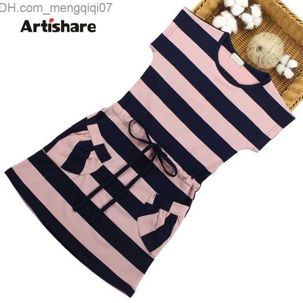 

girl's dresses girl's dresses dress for girls striped girls summer dress casual style dress girls summer teenage kids clothes 6 8, Red;yellow