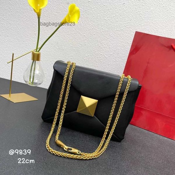 

valentiino bag shoulder lady purse bags designer fashion show brass large rivet chain versatile one oblique span small square 6ovr