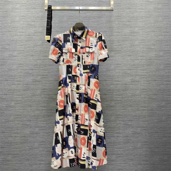 

designer print dress womans clothe alphabet prints patchwork design irregular hemline printed bubble sleeve long skirt personality dress for, Black;gray