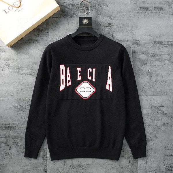 

mens designer sweaters chest embroidered badge logo men's hoodies womens sweaters knit crewneck sweatshirts couple models size -3xl ne, White;black