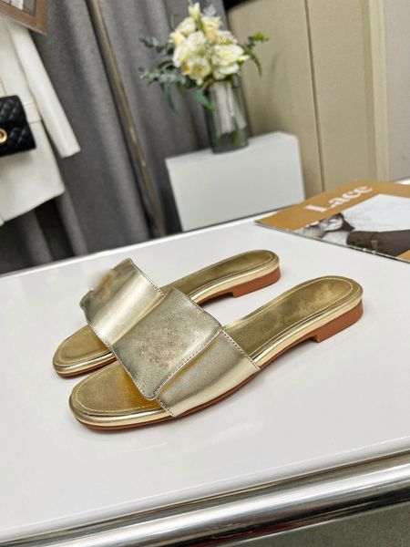 

2023 summer designer shoes new lvss flat slippers women beach designer sandal wear rhinestone open-toe fashion flip-flops, Black