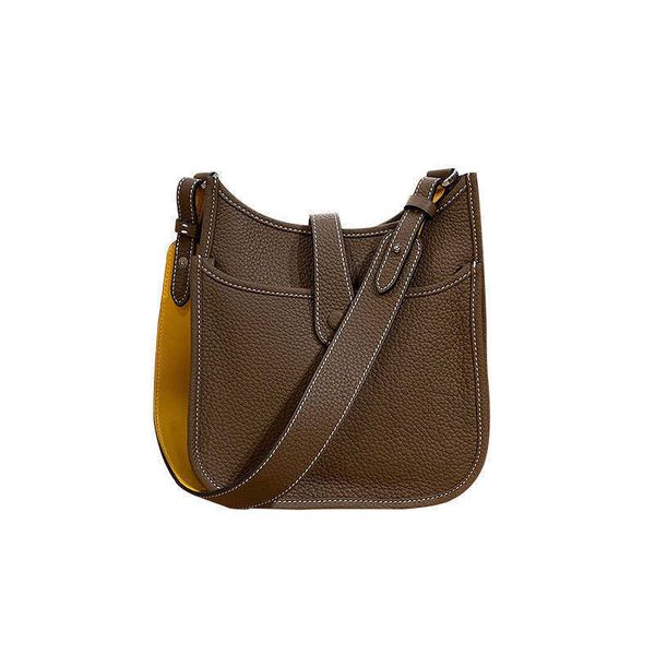

designer bags hemrres genuine high order leather evelynne tc layer cowhide wide shoulder strap single crossbody women's baghas logo x4l