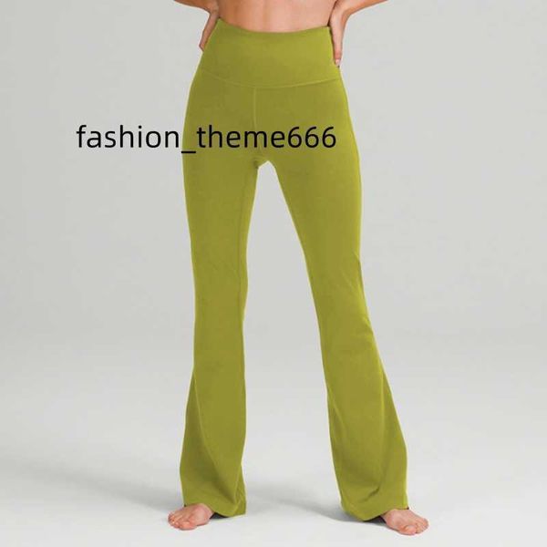 

fitness lu-088 running street women's yoga pants groove flares high waist tight belly sports yoga workout nine minutes pant women, Black