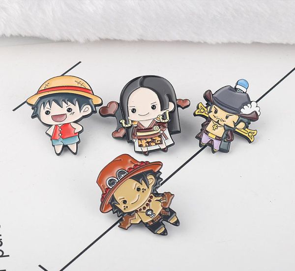 

animation periphery cartoon q version one piece king luffy brooch metal badge empress esmihoek brooch accessories8556997, Blue