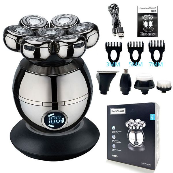 

electric shavers 5 in 1 electric head shaver for bald men 7d floating cutter beard trimmer clipper ipx5 waterproof shaving usb wireless char